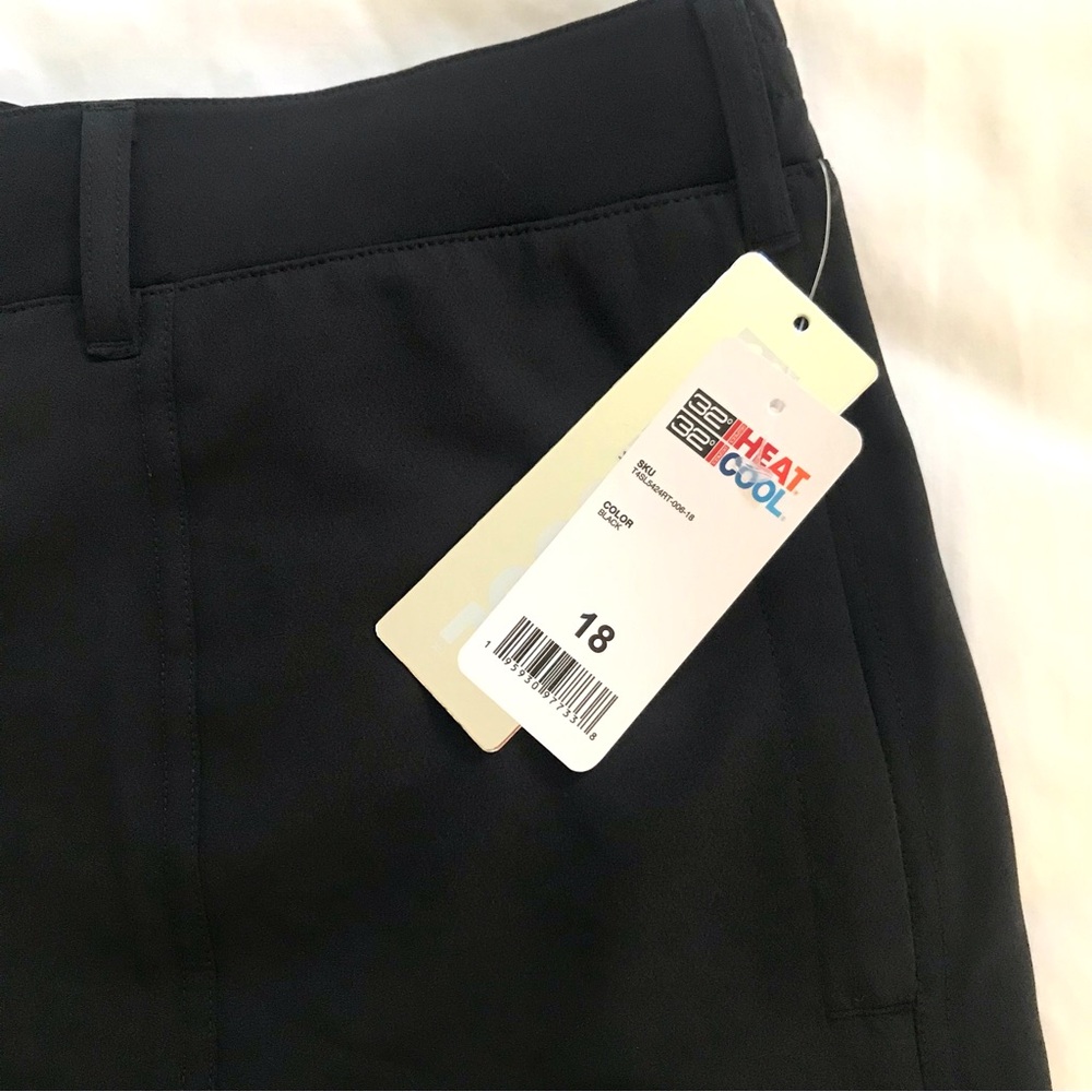 32 Degrees Cool Bermuda Black Shorts Women’s 18 New with Tags Lightweight - Picture 3 of 13